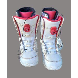 Mens Size 12 Ride Snow Boots in White and Red Jackson Style